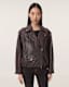 Samina Relaxed Fit Leather Biker Jacket