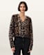 Wick Leopard Jacquard Cropped Cardigan