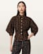 Nancy Leopard Print Denim Shirt