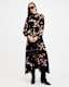 Jessica Floral Print Ruffle Maxi Dress