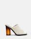 Kelly Block Heel Leather Mules