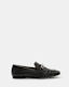 Sapphire Leather Chain Loafer Shoes