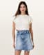 Mira Cropped Satin Drawcord T-Shirt