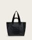 Izzy Embossed Logo Leather Tote Bag