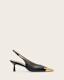 Denver Leather Slingback Heeled Shoes