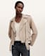 Balfern Belted Suede Biker Jacket