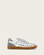 Velma Low Top Round Toe Woven Leather Trainers