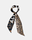 Kateri Silk Logo Printed Skinny Scarf