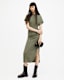 Natalie Slim Fit Gathered Midi Dress
