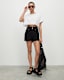Hailey High-Rise Denim Raw Hem Shorts