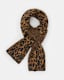 Anita Leopard Print Jacquard Scarf