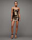 Haddi Tiger Print Sequin Mini Dress