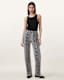 Saige Snake Skin Effect Leather Trousers