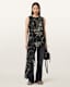 Enola Asymmetric Printed Wrap Top