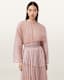 Micaela Pleated Sheer Top