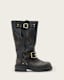 Tay Calf Length Leather Biker Boots