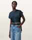 Mira Cropped Satin Drawcord T-Shirt