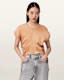 Mira Cropped Satin Drawcord T-Shirt