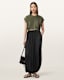Mira Cropped Satin Drawcord T-Shirt