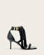 Paola Fringed Leather Heeled Sandals