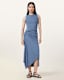 Rivi Draped Sleeveless Midi Dress