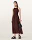 Zenia Sleeveless Asymmetric Midi Dress