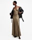Lili Metallic Panelled Maxi Dress