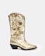 Dixie Metallic Leather Cowboy Boots