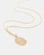 Engraved Gold-Tone Pendant Necklace