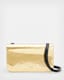 Ludivine Metallic Leather Crossbody Wallet