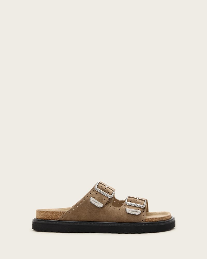 Randal Buckled Suede Sandals