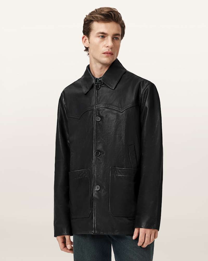 Toulouse Single Breasted Leather Coat