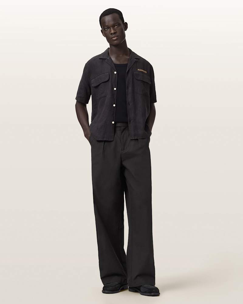 Conway Wide Leg Pleated Trousers