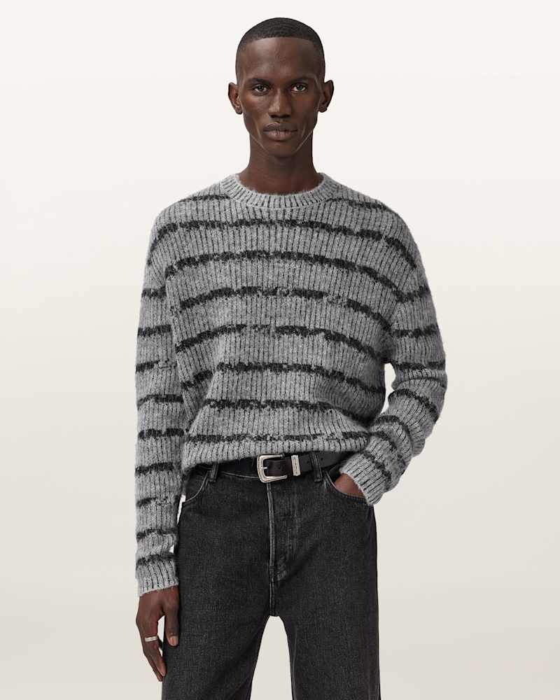 Dissolved Crew Neck Striped Jumper