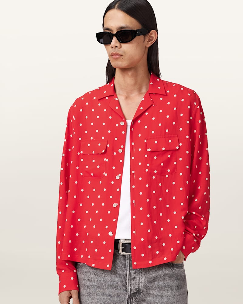 Mini Polkadot Sheer Shirt