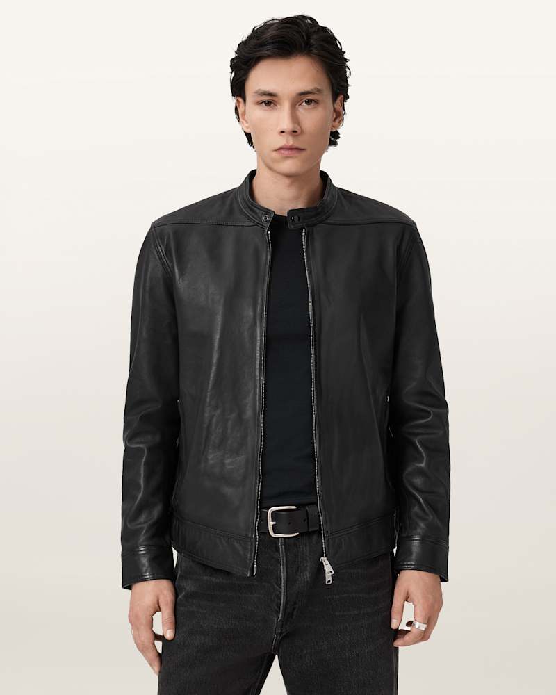 Holt Slim Fit Leather Jacket