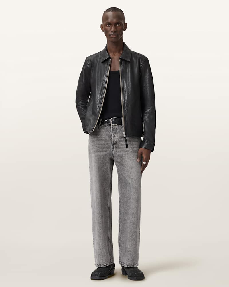 Erol Zip Up Leather Jacket