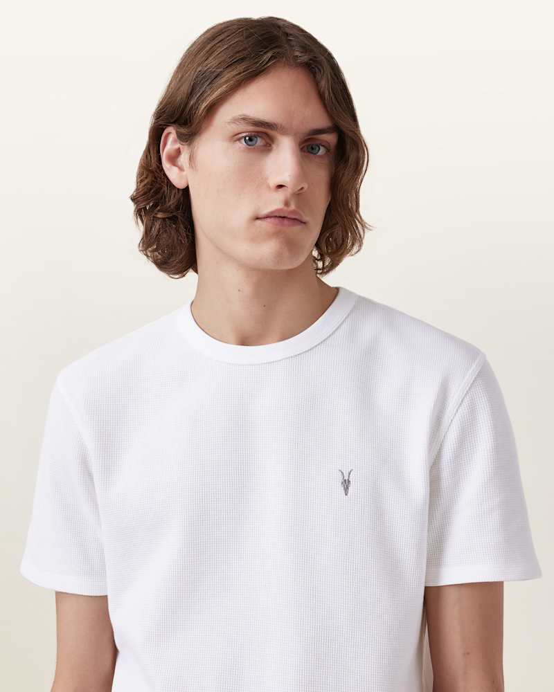 Ellis Waffle Texture Crew Neck Ramskull T-Shirt