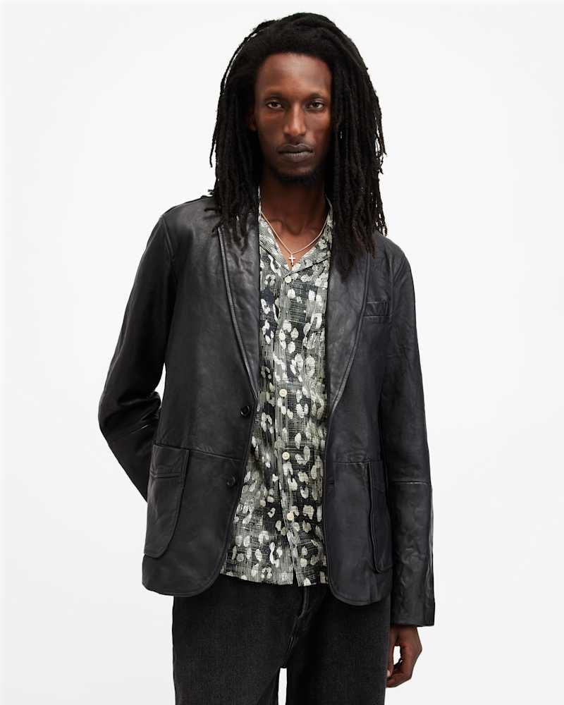 Andrius Leather Blazer