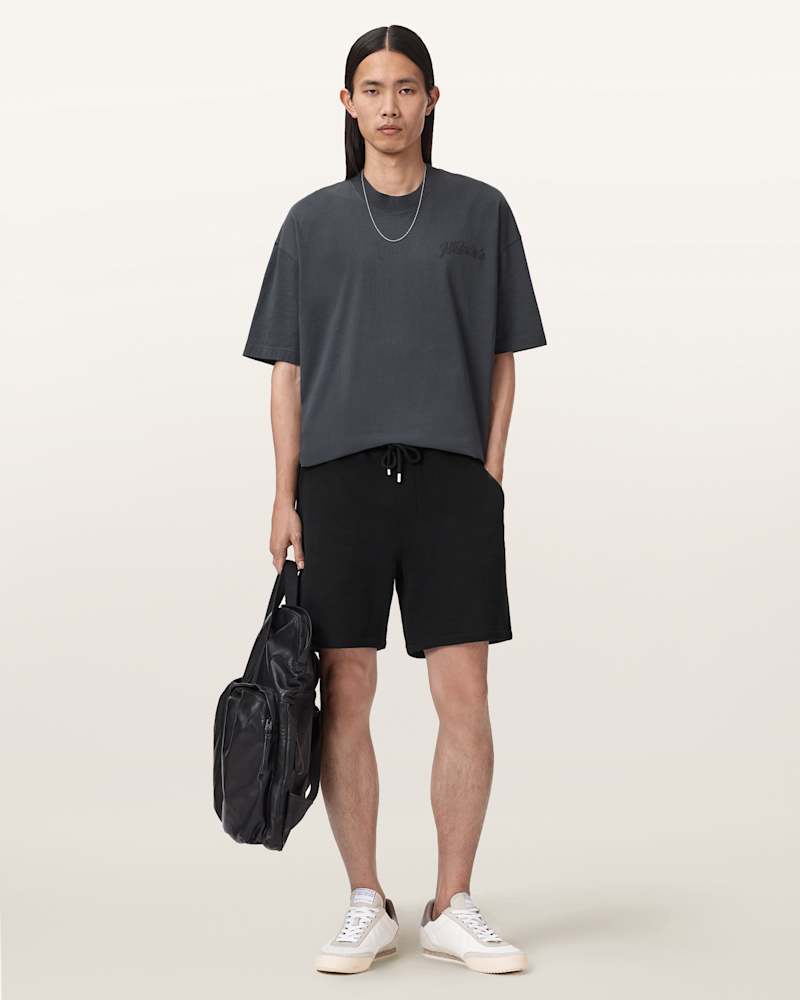 Asher Straight Fit Ramskull Sweat Shorts