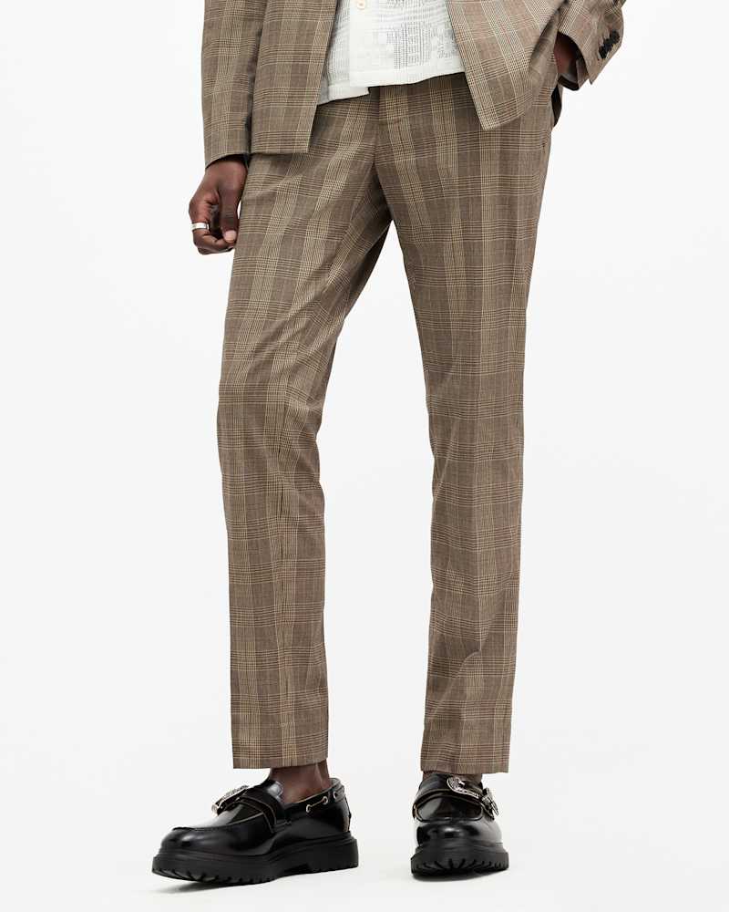 Maffrett Checked Skinny Fit Trousers