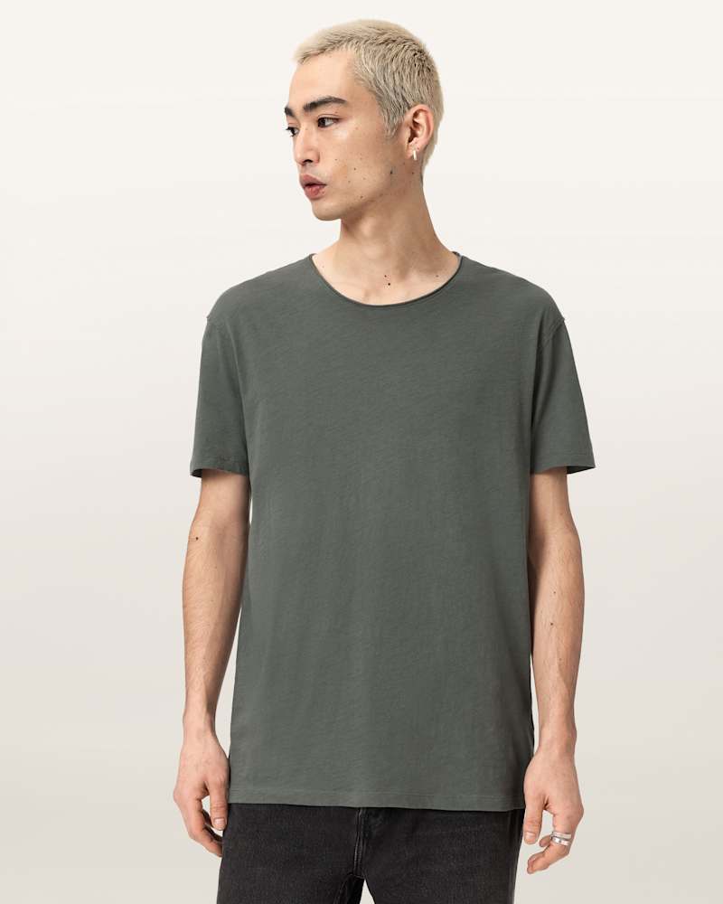 Figure Crew Neck Raw Edge T-Shirt