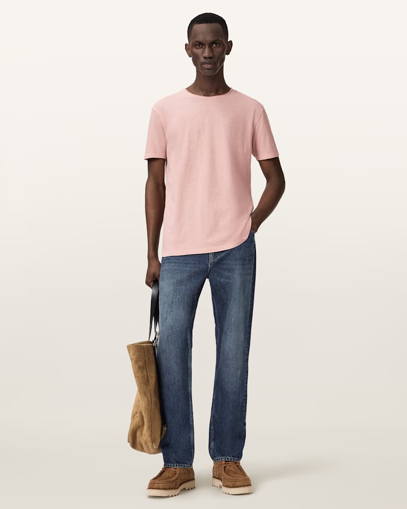 Figure Crew Neck Raw Edge T-Shirt