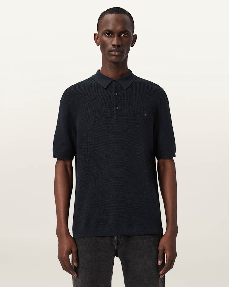 Aspen Waffle Texture Ramskull Polo Shirt