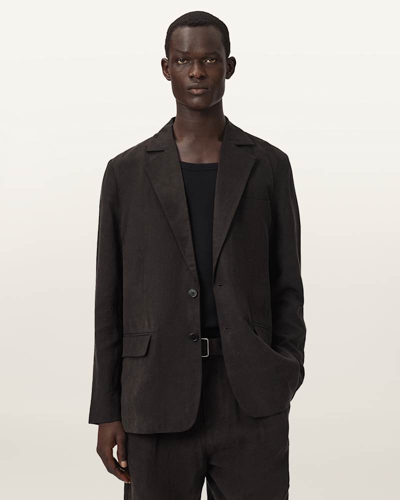Marko Relaxed Fit Linen Blend Blazer