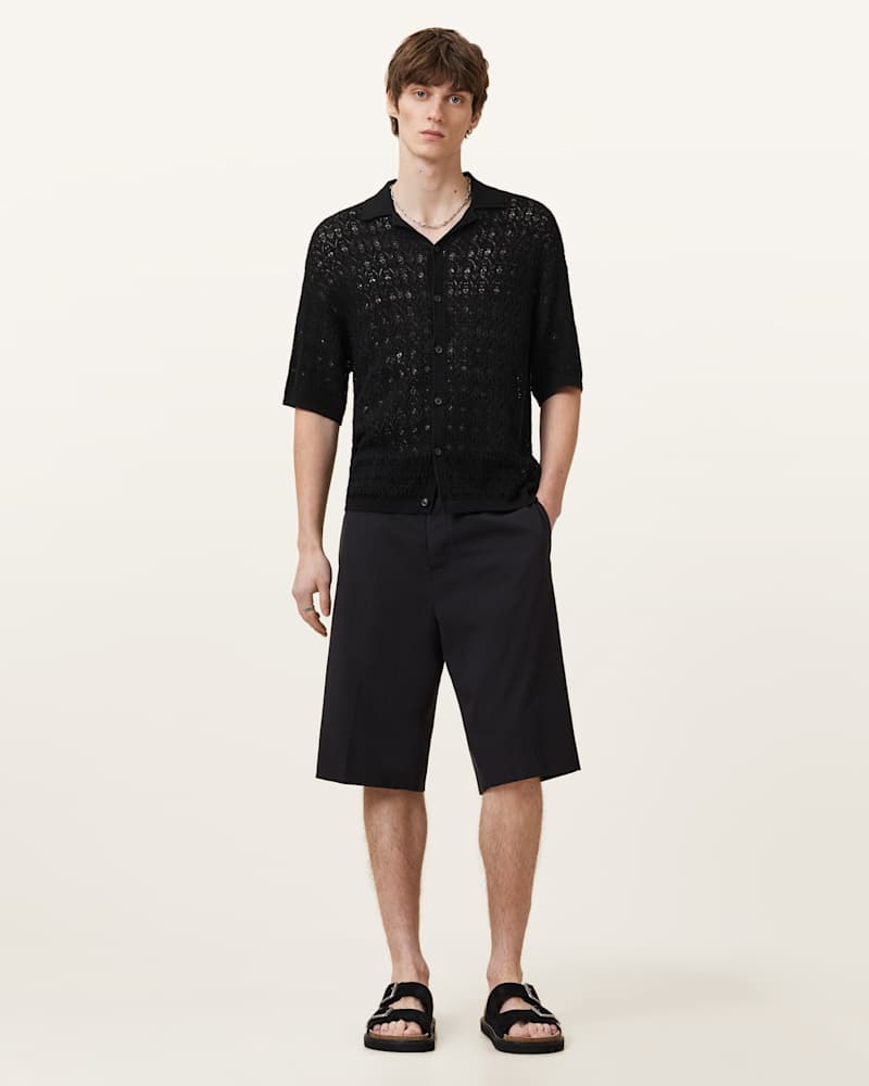 Loire Short Sleeve Open Knit Cardigan