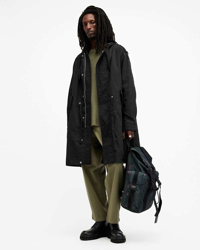 Birdman Hooded Oversized Parka Coat