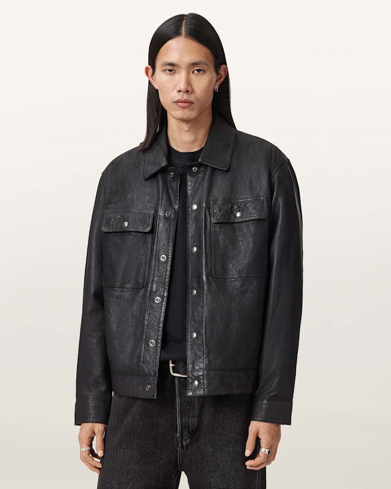 Shelton Leather Trucker Jacket
