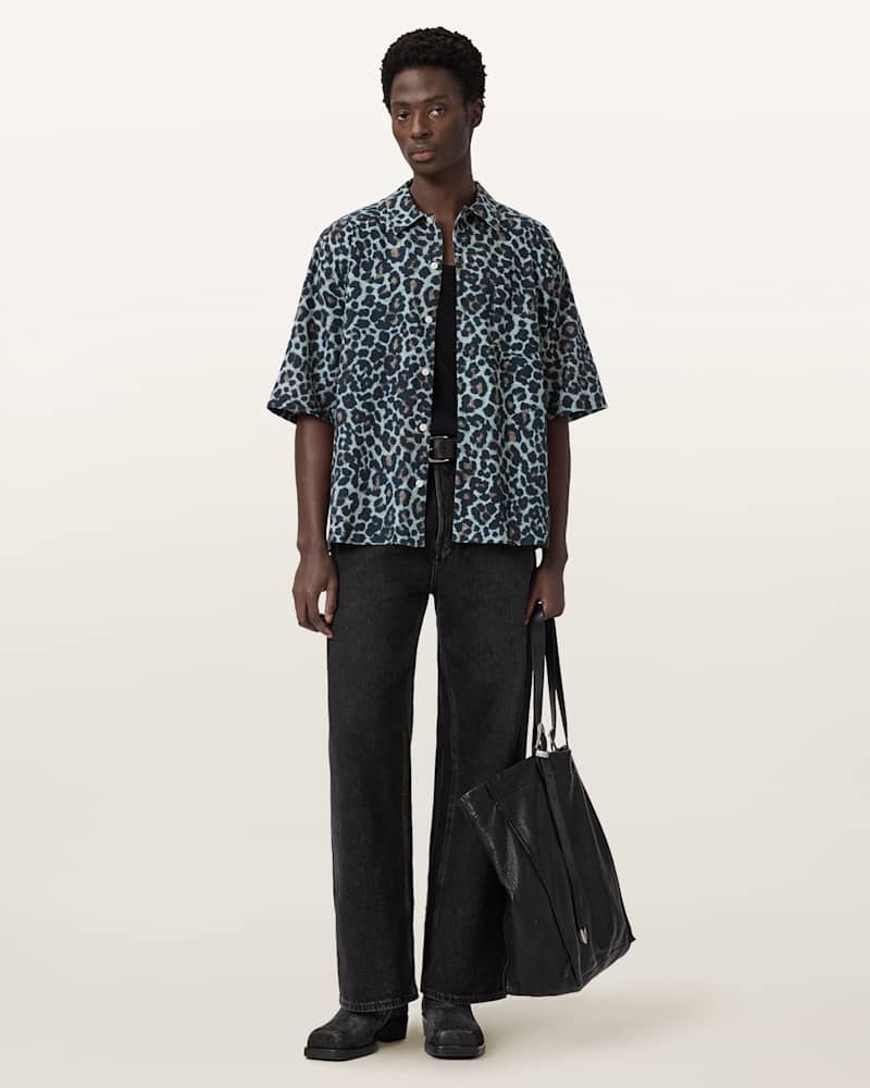 Silesia Oversized Leopard Print Shirt