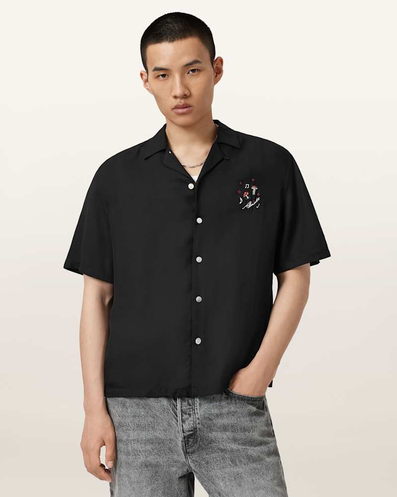 Fungi Embroidered Short Sleeve Shirt
